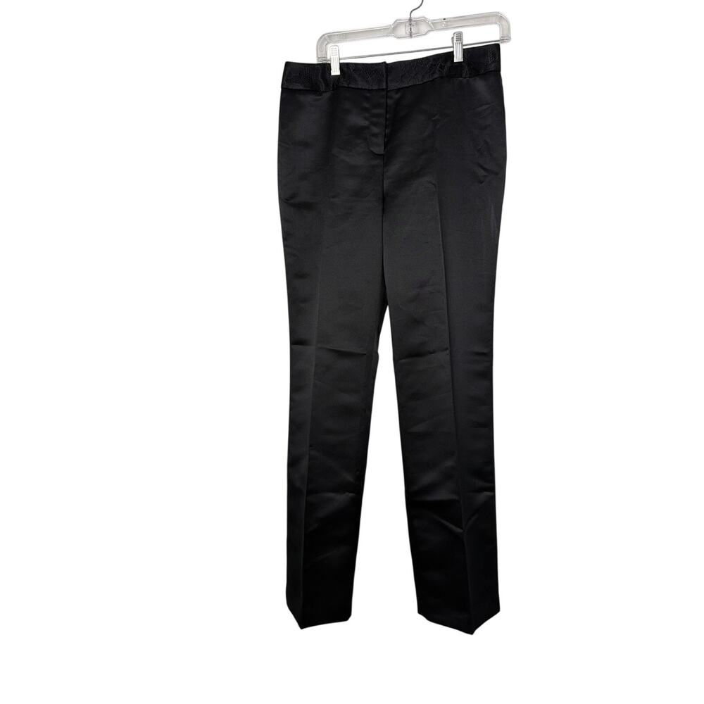 Alex Marie Black Satin-Finish Dress Pants - Women's Size 10